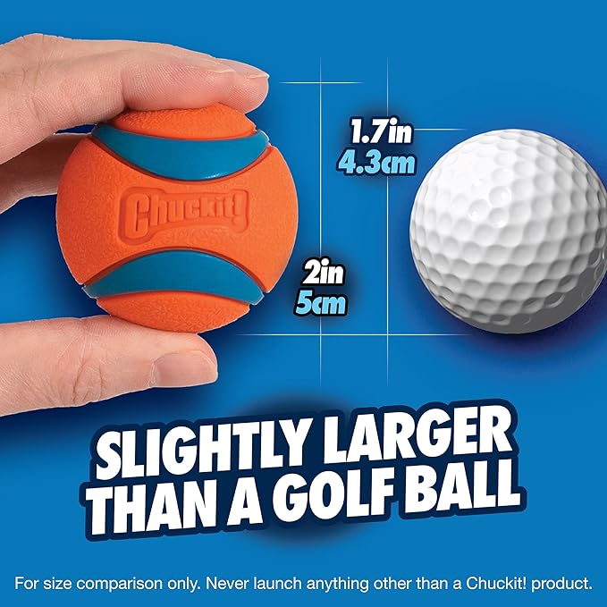 Chuckit Ultra Ball Dog Toy, Small (2 Inch Diameter), Pack of 2, for Breeds 0-20 lbs