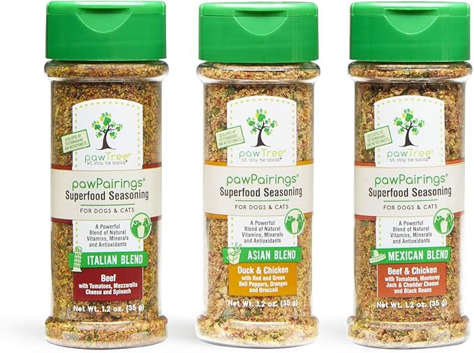 pawTree Food Toppers for Dogs & Cats - Boost Your Pet's Mealtime with These Delicious Pet Food Seasonings - Dry Mixers and Seasonings - Flavor Enhancer for Picky Eaters & Appetite Stimulation