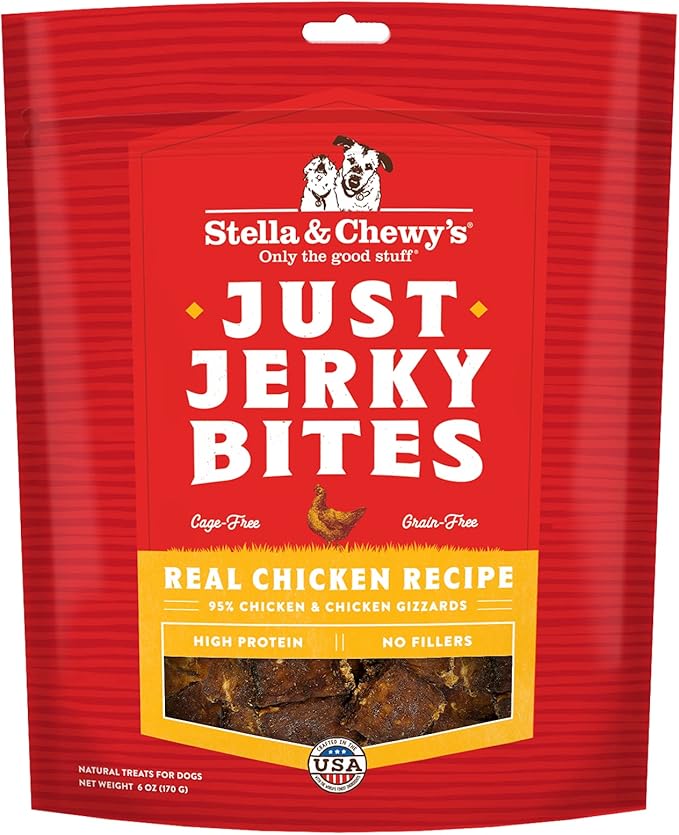 Stella & Chewy's Just Jerky Bites Real Chicken Recipe Dog Treats, 6 oz. Bag