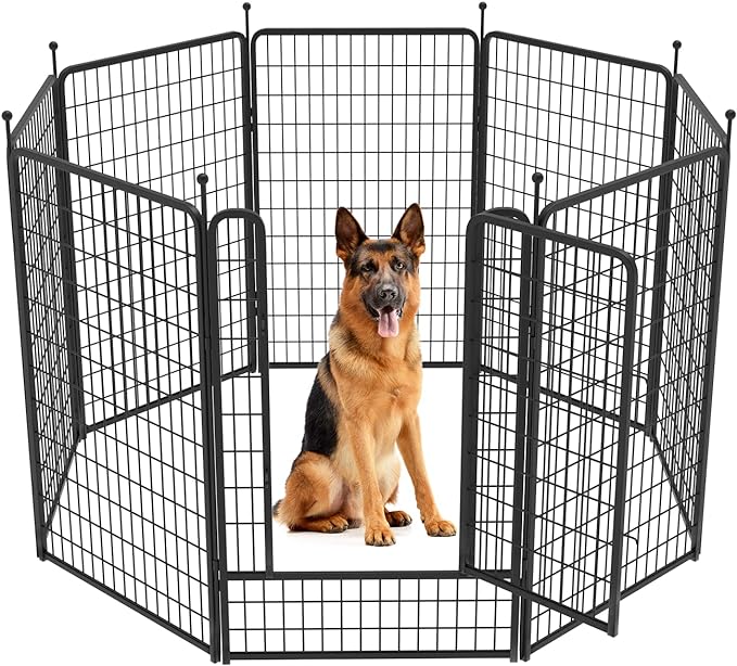 FXW Rollick Dog Playpen for Yard, RV CampingâPatented, 50 inch 8 Panels