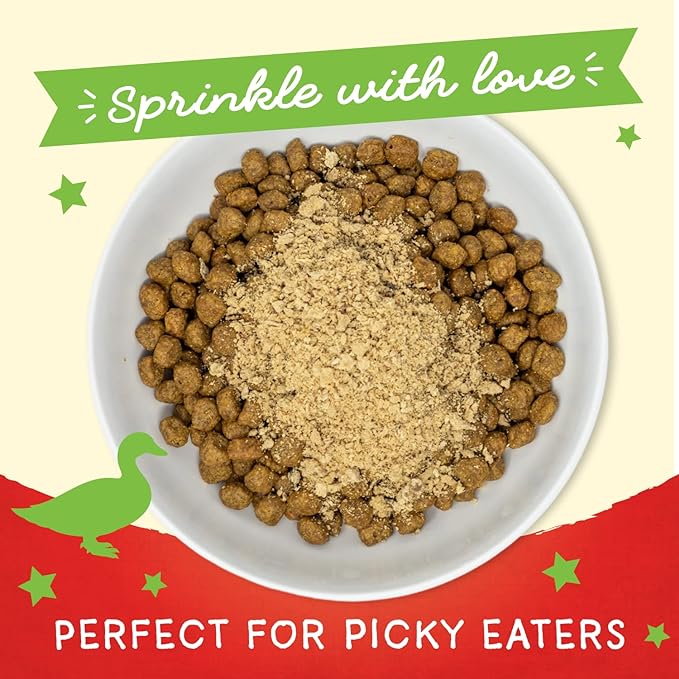 Stella & Chewy's Freeze-Dried Raw Marie's Magical Dinner Dust – Protein Rich, Grain Free Dog & Puppy Food Topper – Duck Duck Goose Recipe – 7 Oz Bag