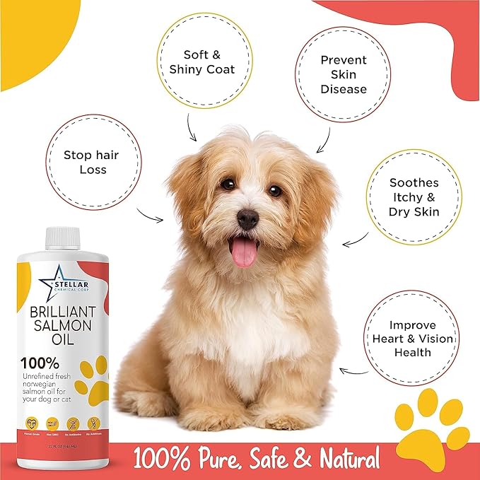 Pure Wild Alaskan Salmon Oil for Dogs & Cats-Stellar Chemical Corp