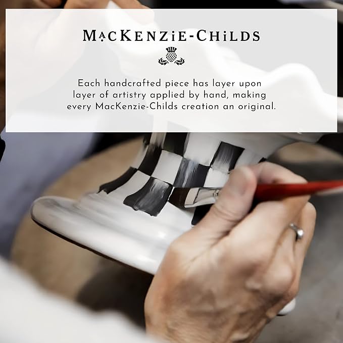 MacKenzie-Childs Courtly Check Pet Bowl, Cute Cat and Dog Bowl, Small