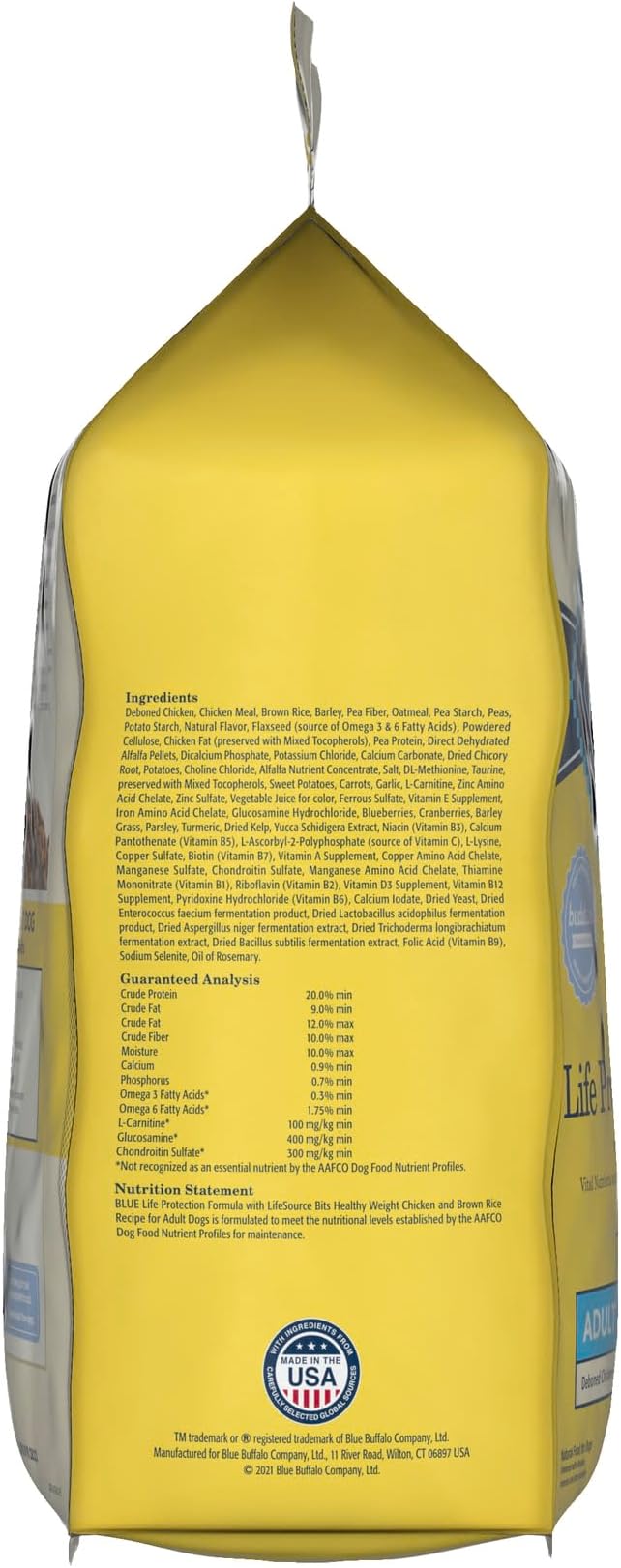 Blue Buffalo Life Protection Formula Natural Adult Healthy Weight Dry Dog Food, Chicken and Brown Rice 5-lb Trial Size Bag