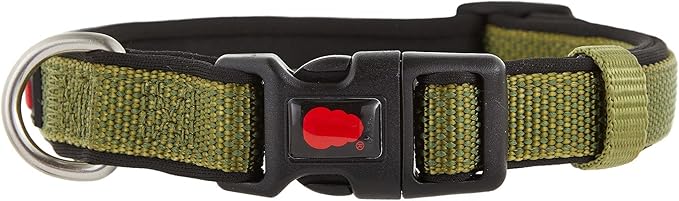 KONG Comfort Neoprene Padded Dog Collar offered by Barker Brands Inc. (XL, Green)
