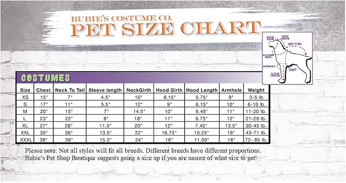 Rubie's unisex adult 50s Girl Pet Costume Party Supplies, As Shown, M Neck 14.5 Girth 20 Back 15 US