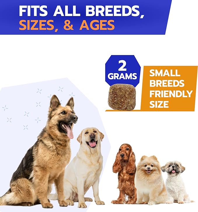 Fish Oil Omega 3 for Dogs - Allergy Relief - Itchy Skin Relief, Shedding, Seasonal Allergies - Skin and Coat Supplement - Made in USA - Salmon Oil Chews