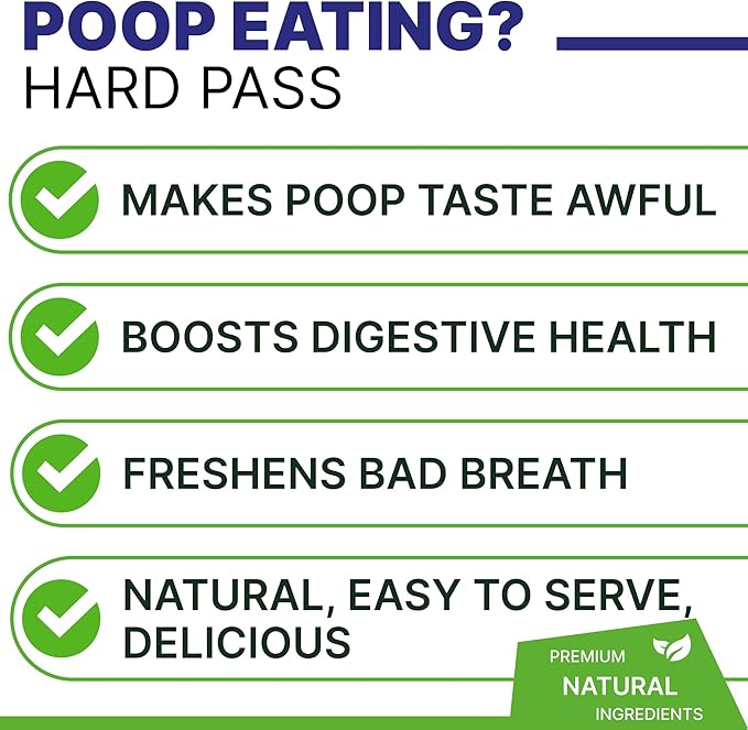 NO Poo Chews for Dogs - Prevent Dog Poop Eating - Coprophagia Treatment - Stool Eating Deterrent - Digestive Health + Breath Aid/Probiotics & Enzymes - Made in USA - 120 Treats