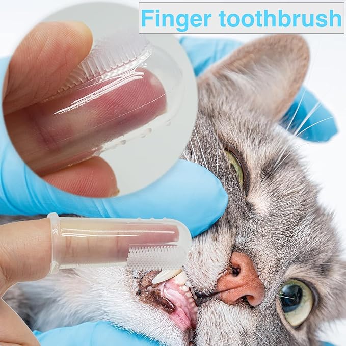 6 Pcs Cat Toothbrush Kitten Toothbrush with Micro Head to fit into Cat/Kittens Mouth, Cat Teeth Cleaning Brushes, Kitty Dental Care Supplies for Cats Pet, Eliminates Bad Breath & Gap Cleaning