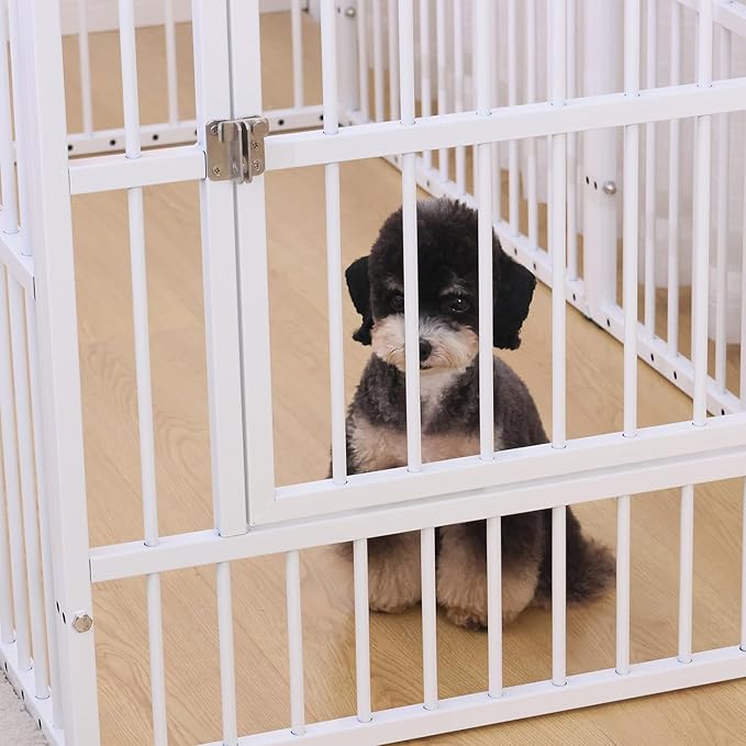 Dog Playpen 31.5" Height Puppy Pen,Heavy duty 31"- 63" Inch Extendable, Safe and Sturdy dog pens, Easy Assemble for Outdoor Indoor pet playpen