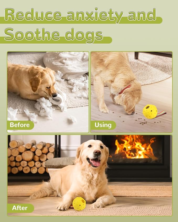 Dog Interactive Toys for Boredom, Dog Treat Ball Puppy Toys to Keep Them Busy, Frozen Fillable Dog Toys, Enrichment Toys for Small Dogs, Mentally Stimulating Toys for Dogs 3.5"