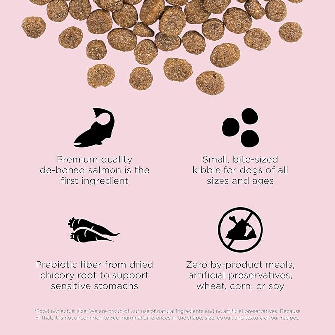 GO! SOLUTIONS Sensitivities – Small Bites Salmon Recipe – Limited Ingredient Dog Food, 3.5 lb – Grain Free Dog Food for All Life Stages – Dog Food to Support Sensitive Stomachs