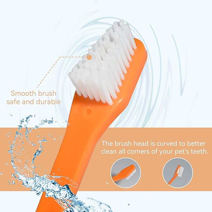 70 Pieces Dual End Dog Toothbrush Pet Toothbrush, Dual headed Pet Tooth Brush, Soft Grooming Dual Side Dog ToothBrush Multicolored for Pet Teeth Cleaning