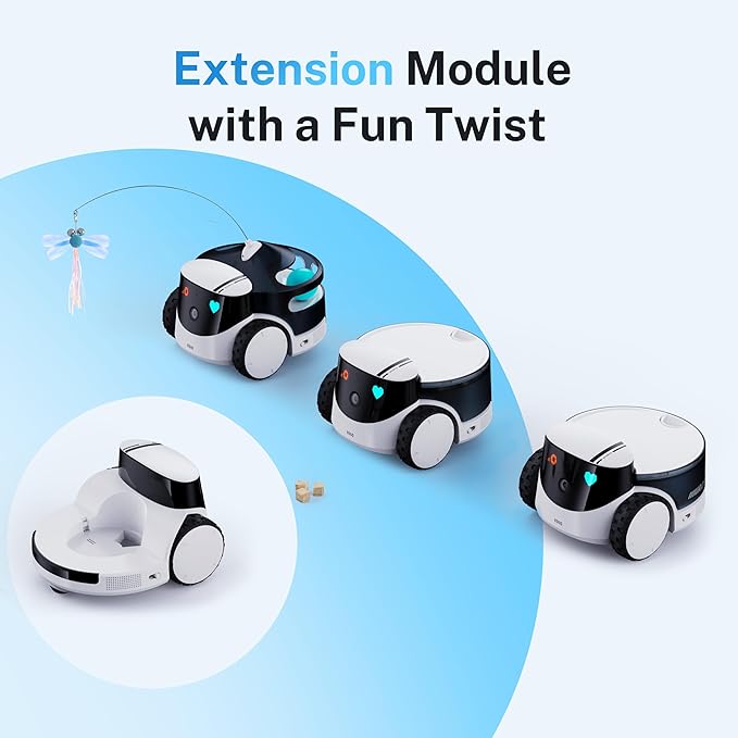 Enabot EBO ROLA Treat Dispenser Module for ROLA PetPal: Treat Toss, No Food Jamming Design, Airtight, Freshness-Locking, Remote App Control, Used with ROLA PetPal Smart Robot