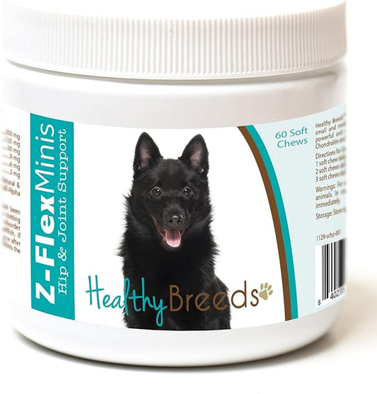 Healthy Breeds Schipperke Z-Flex Minis Hip and Joint Support Soft Chews 60 Count
