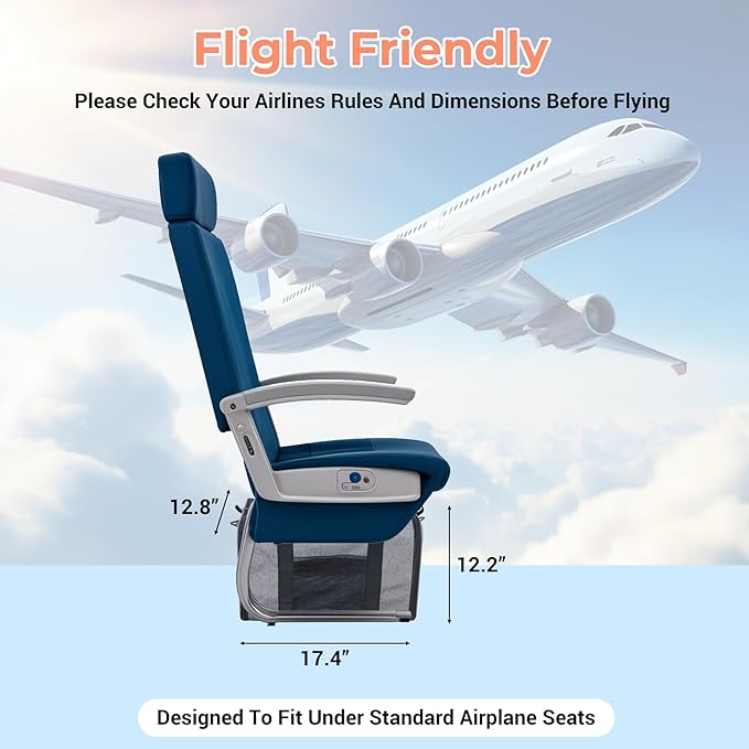 COOLBEBE Cat Dog Carrier with Upgraded Wheel, Collapsible Airline Approved Pet Carriers for Small Dogs and Cats,Soft Animal Travel Carrier Bag for Flight Outdoor Camping (Grey)