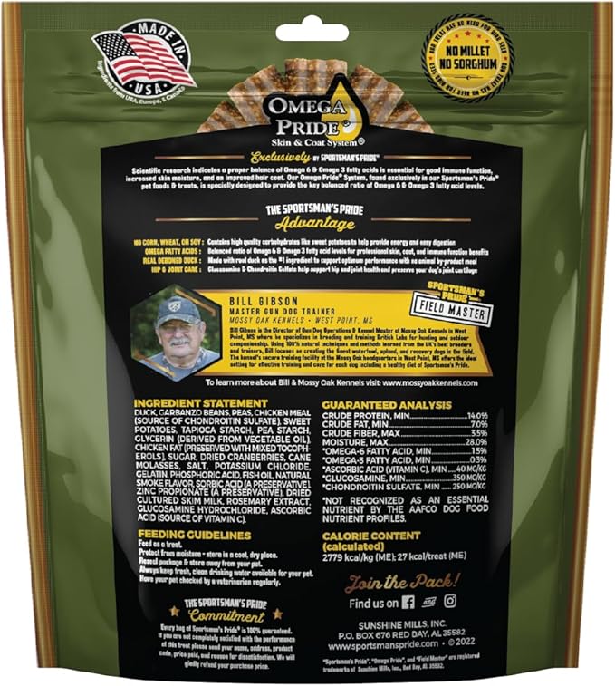 Field Master Active Hip & Joint Duck, Sweet Potato & Berry Recipe Grain-Free Jerky Bites Dog Treats, 20 oz.