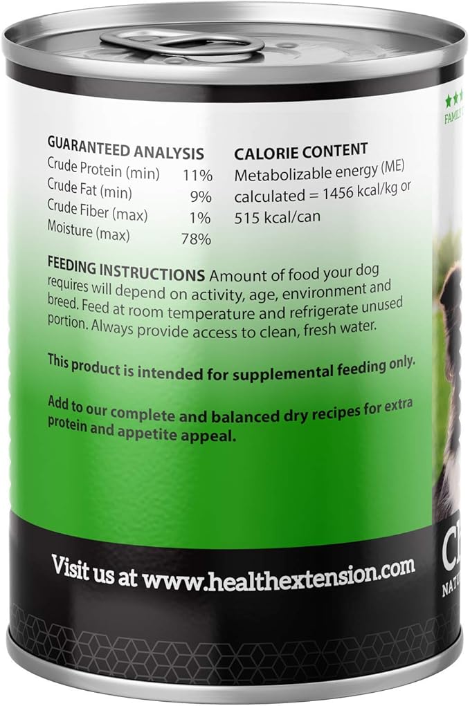 Health Extension Wet Dog Food, Gluten and Grain-Free, Healthy Natural Food Canned for Puppies, Chicken Recipe