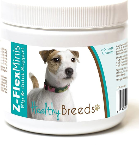 Healthy Breeds Parson Russell Terrier Z-Flex Minis Hip and Joint Support Soft Chews 60 Count