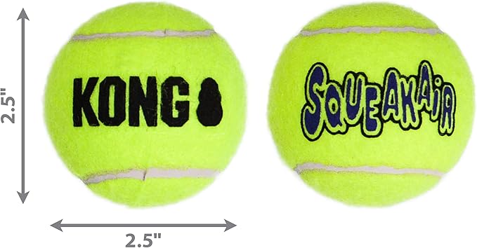 KONG Cozie Marvin The Moose and 3 SqueakAir Balls - Fun, Interactive Dog Toys - Balls for Fetch & Soft, Sturdy Toy for Indoor Play - for Medium Dogs