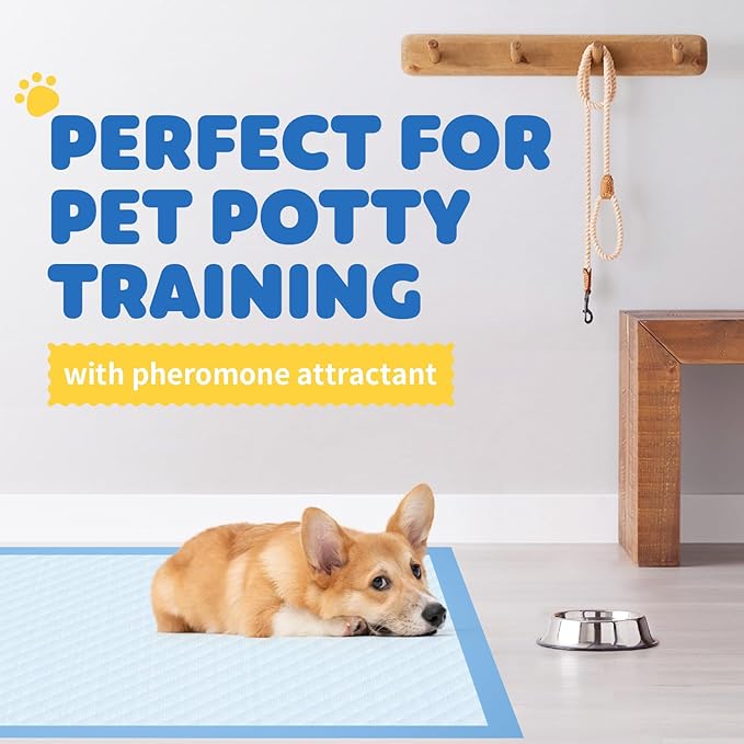 100-Pack X-Large Puppy Pads - 34'' x 28'' Pee Pads for Dogs Potty Training with Leak-Proof Quick-Dry Design, 6-Layer Wee Wee Pads for Dogs