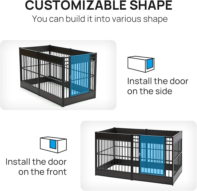 Dog Playpen, 31.5" Height Dog Pen Indoor, Heavy Duty, Safe and Sturdy, Furniture Style Puppy playpen (Black)