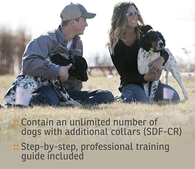 SportDOG Brand Contain + Train System - In-Ground Fence Kit with Remote Trainer & 2 E-Collars - Waterproof, Rechargeable - Tone, Vibrate, & Shock - Expandable to Multiple Dogs - 100 Acre Capability