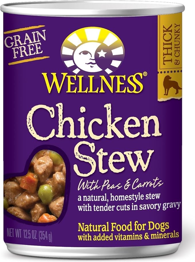 Wellness 3 Flavor Variety Pack of Grain-Free Stew for Dogs, 12.5 Ounces each, Beef, Turkey and Chicken