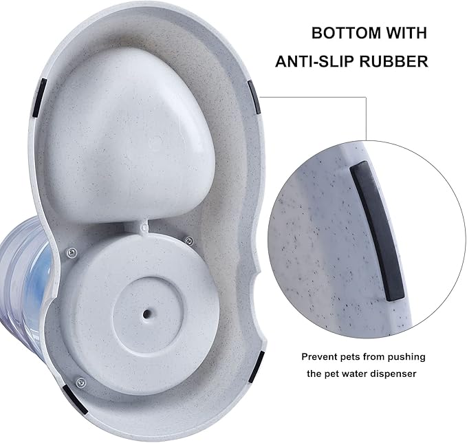 Pet Water Dispenser Station - 3 Gallon/11L Replenish Pet Waterer for Large Dog Cat Animal Automatic Gravity Water Drinking Fountain Bottle Bowl Dish Stand