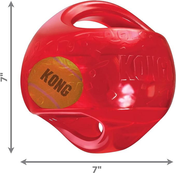 KONG Jumbler Ball - Interactive Dog Toy for Dog & Puppy Playtime - Fetch Toy with Tennis Ball - Dog Supplies for Engaging Play - for Large/XL Dogs