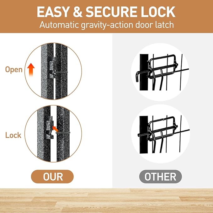 Metal Dog Playpen, 40 Inch Height 8 Panels, Ideal Dog Fence for Large/Medium/Small Dogs Indoor & Outdoor Bliss, Perfect Dog Pen for Camping, Yard, and RV | Black-Silver