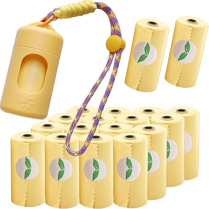 A&H ZIER Poop Bags Holder with Portable Colorful Lanyard, Soft-touch Dog Poop Bags Dispenser Dog Waste Bags, Compatible with any Dog Walking Accessories
