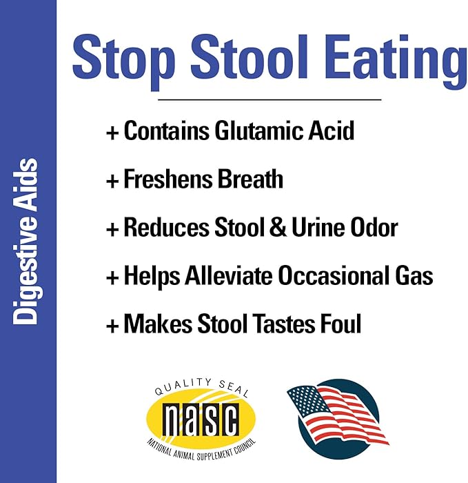 Vet Classics Stop Stool Eating Pet Health Supplement for Dogs – Dog Breath Freshener – Stops Dogs from Eating Stool – Enzymes, Probiotics – 60 Chewable Tablets