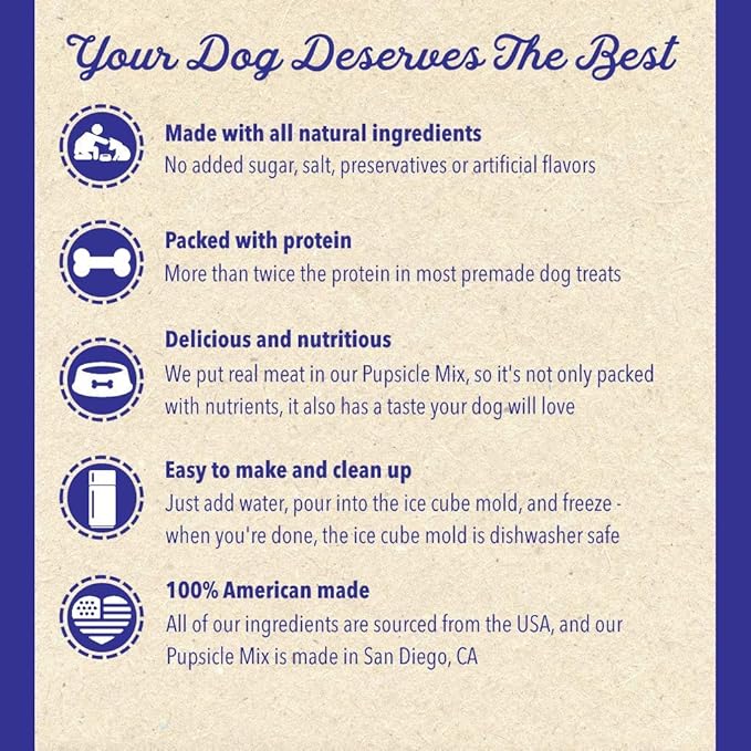 Cooper's Treats Pupsicle Starter Kit - Easy, Homemade Frozen Dog Treat Mix (Contains Two Jars of DIY Healthy Dog Treat Mix) - Grain Free