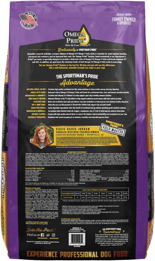 Field Master Grain-Free Chicken, Sweet Potato, & Berry Recipe Dry Dog Food, 30-lb Bag