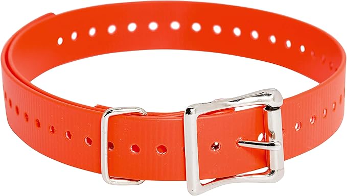 SportDOG Brand 1 Inch Collar Straps - Waterproof and Rustproof - Tightly Spaced Holes for Proper Fit - Orange