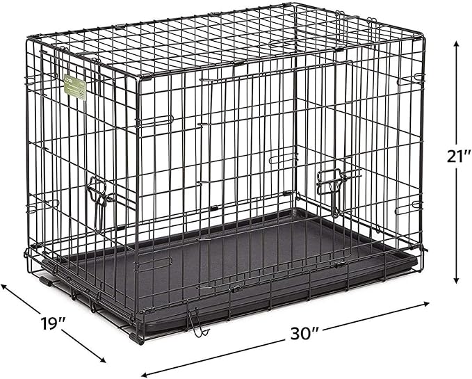 MidWest Homes for Pets iCrate Dog Crate Starter Kit | 30-Inch Dog Crate Kit Ideal for Medium Dog Breeds (weighing 26 - 40 Pounds) || Includes Dog Crate, Pet Bed, 2 Dog Bowls & Dog Crate Cover