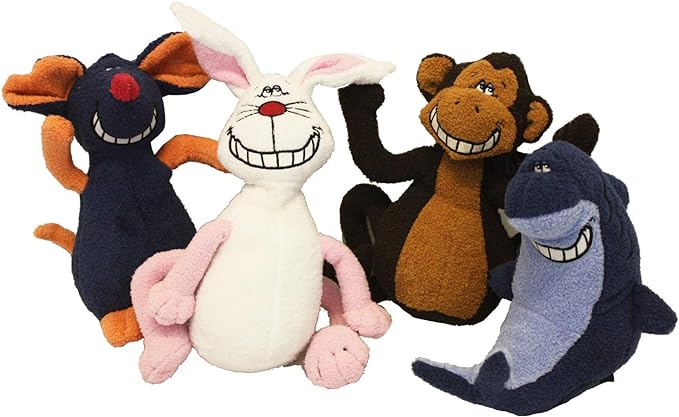 Multipet Deedle Dude 8-Inch Singing Monkey Plush Dog Toy, Brown