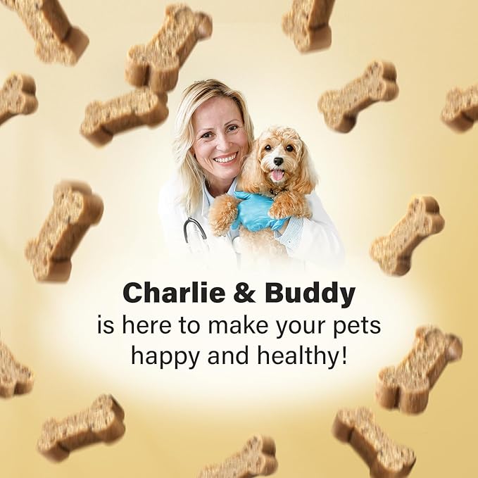 CHARLIE & BUDDY Dog Allеrgy Chews, Immunе Support & Itсh Rеlief for Dogs, Skin and Coat Supplements with Omega 3 Fish Oil, ACV, Vitamin C, & Probiotics for Dogs, 90 Soft Chews, Chicken Flavor, Wrap