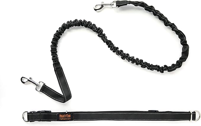Mighty Paw Hands Free Dog Leash | Bungee Waist Leash for Dog Walking. Dog Running Leash Hands Free. Hands Free Leash for Large Dogs, Medium & Small Dogs. Dog Leash Waist Belt (36" - 48") Up To 150 lbs