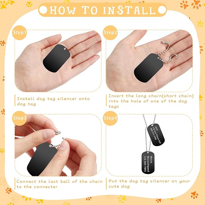 20 Pieces Military Dog Tags Set Including 10 Stainless Steel Army Blank Dog Tag 10 Steel Chain Personalized Pets Tags Oval Pendant Necklace for Stamping Engraving DIY Craft(Colorful)