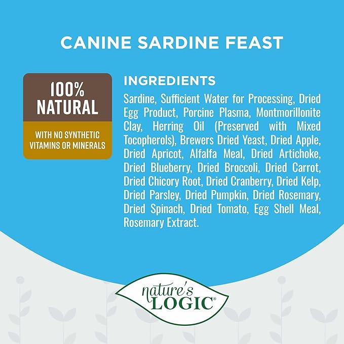 Natures Logic NL00178 Grain-Free Sardine Feast Wet Dog Food, One Size