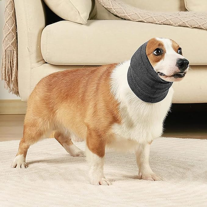 Dog Ear Cover, Pet Ear Covers for Bath, Neck and Ears Warmer for Dog Cats, The Grooming and Force Drying Tool for Anxiety Relief& Calming Dogs