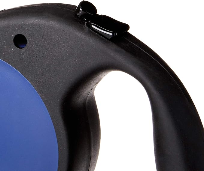 doggo Everyday Retractable Dog Leash, 16' Long Belt, Medium for Dogs Up to 65 lbs, Blue with Black Soft Grip Handle