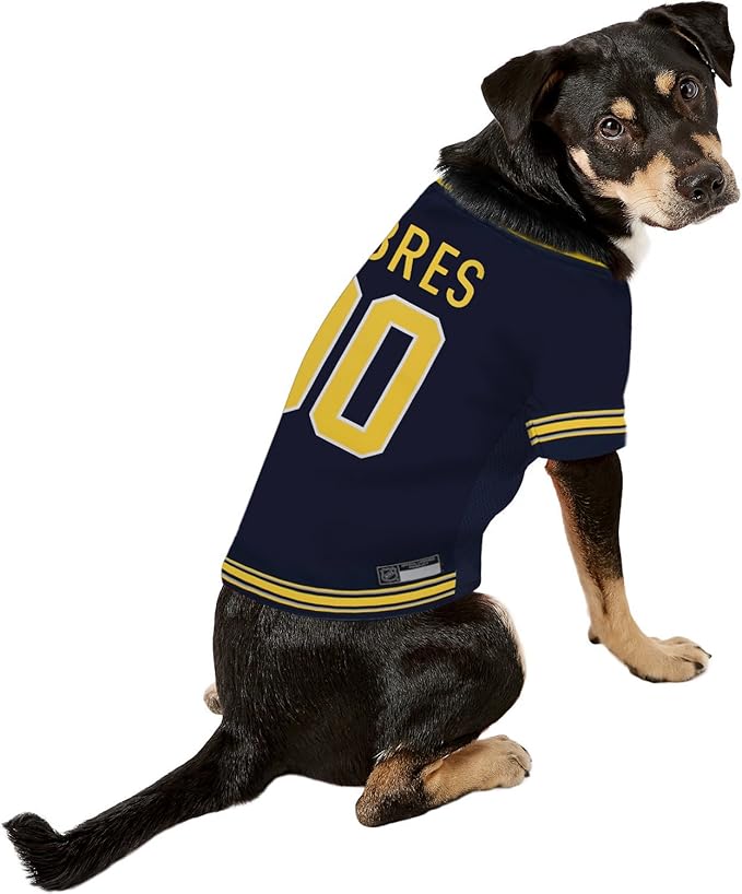 Pets First NHL Buffalo Sabres Jersey for Dogs & Cats, Large. - Let Your Pet Be A Real NHL Fan!