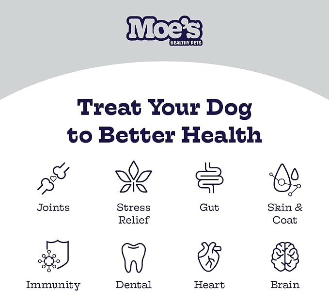 Moe’s Allergy and Immune Support for Dogs- Supports Anti-Itch, Seasonal Allergies- Omega 3 Wild Alaskan Salmon Fish Oil- Dog Allergy Treatment, Skin Health- Made in USA- 90 Chews (Peanut Butter)