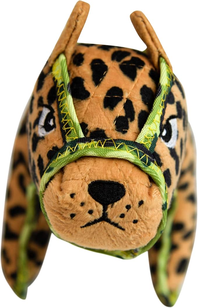 Outward Hound Xtreme Seamz Leopard Squeaky Dog Toy - Reinforced Dense Stuffing Plush Toy