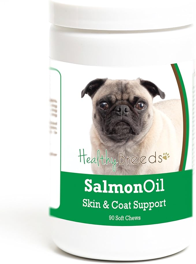 Healthy Breeds Pug Salmon Oil Soft Chews 90 Count