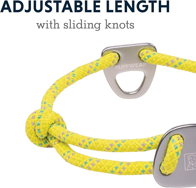 Ruffwear, Knot-a-Collar Dog Collar, Climbing Rope Collar for Everyday Use, Lichen Green, 20"-26"