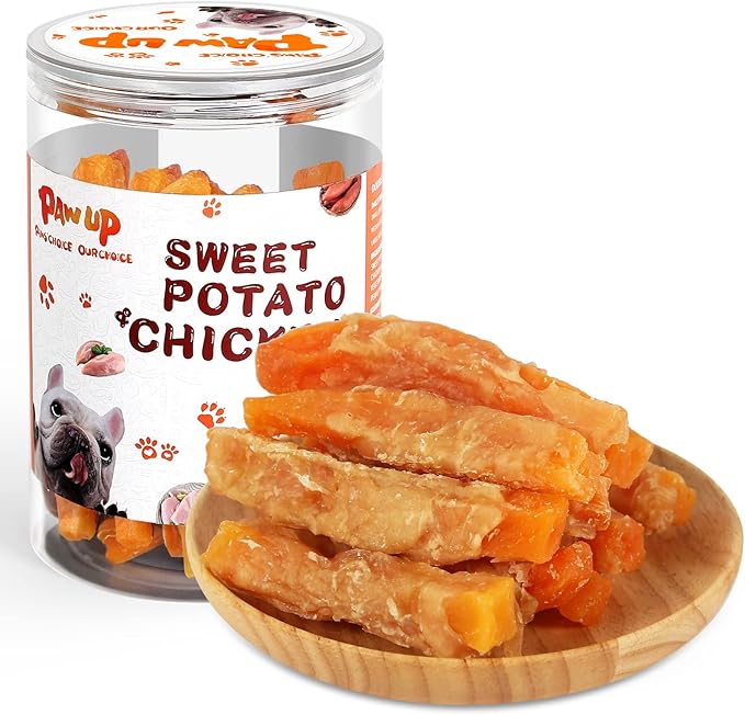 Dog Treats Chicken Jerky Wrapped Sweet Potato, Natural Ingredients w/Taurine, Grain Free Dog Treats, 12.5 oz